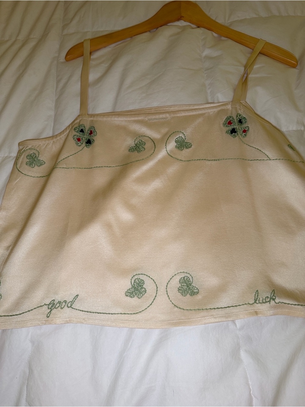 Bode Silk Embroidered Camisole Top - Lucky Draw tank - Picture 6 of 6